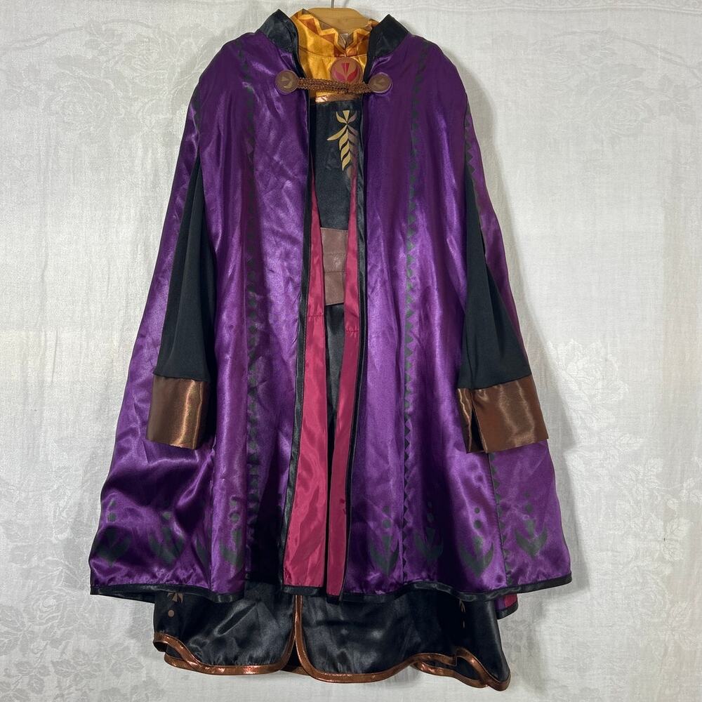 Disney Collection Princess Anna Costume Girls 5/6 Frozen 2 Dress Cape Purple